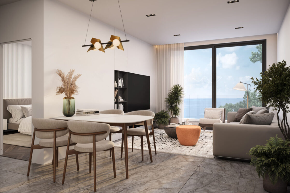Modern 1 Bedroom Apartment with Communal Pool