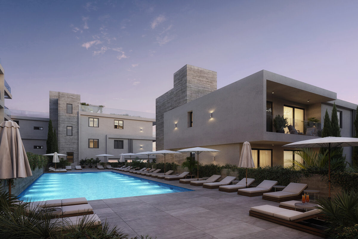 Modern 1 Bedroom Apartment with Communal Pool