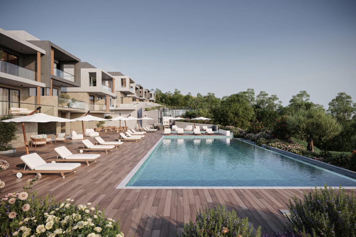 Modern 1-Bedroom Garden Apartment with Resort Amenities