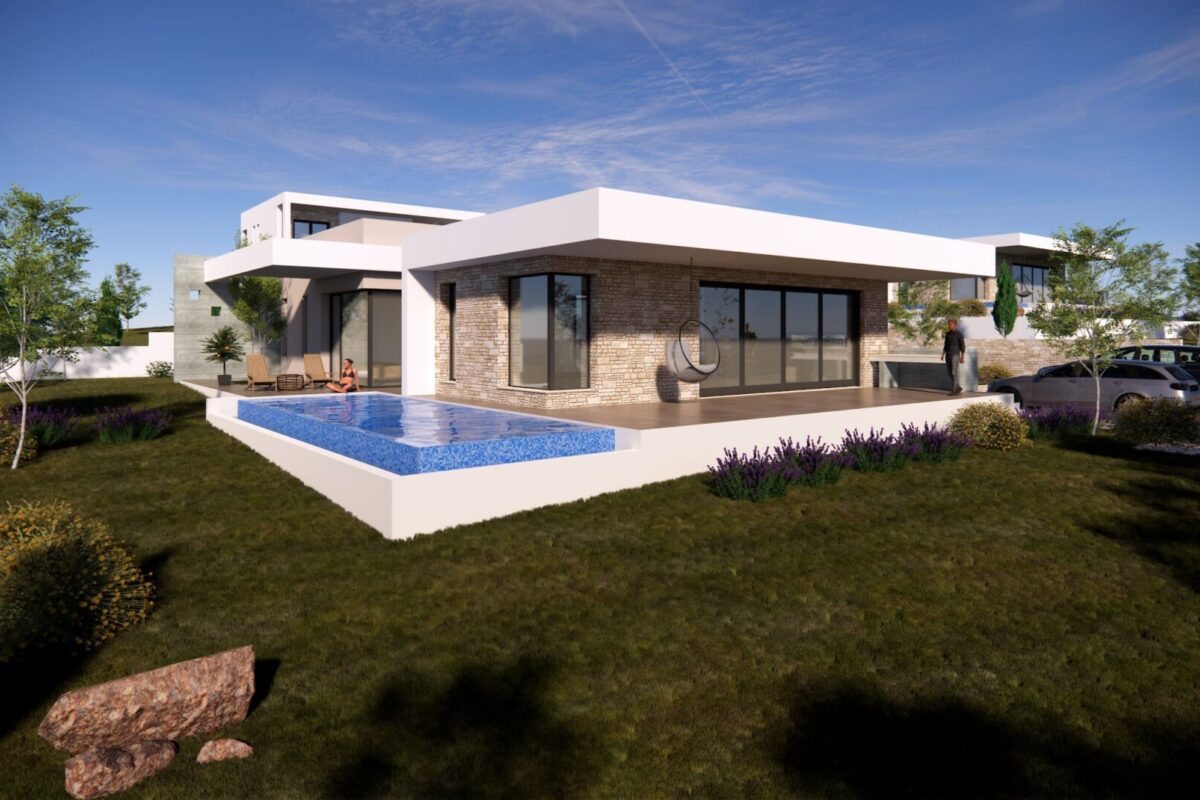Contemporary 5 Bedroom Bungalow with Private Pool in Tala Paphos (render)