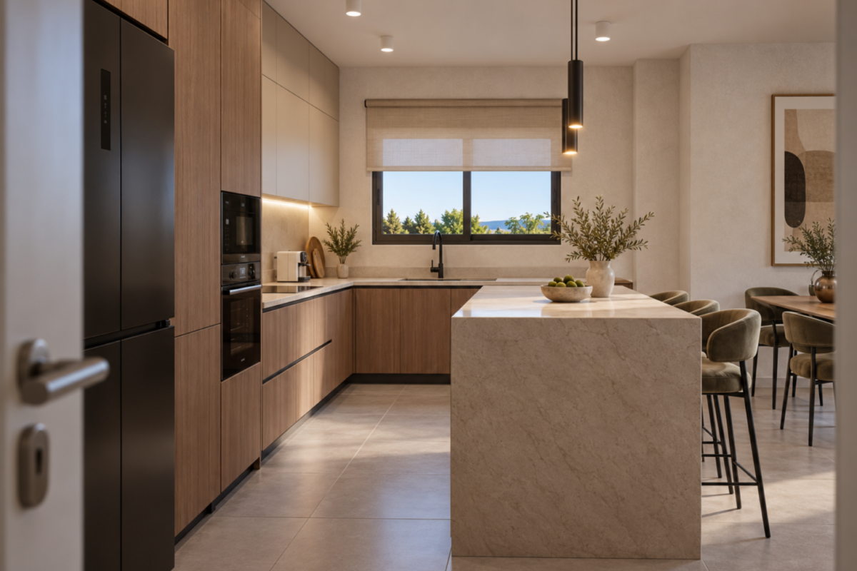 Modern 2 Bedroom Apartment with Covered Veranda in Paphos City Centre