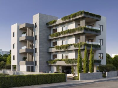 Render of contemporary 2 Bedroom Apartment building in Universal Paphos