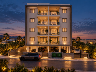 Modern 2 Bedroom Apartment with Covered Veranda in Paphos City Centre