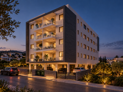 Modern 2 Bedroom Apartment with Covered Veranda in Paphos City Centre