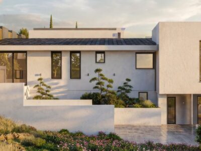 Render of hillside villa exterior in Tala