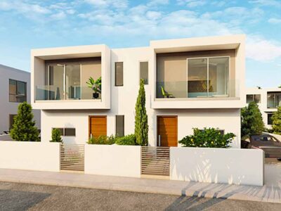 3 Bedroom Semi Detached House in Mandria, Paphos - front elevation