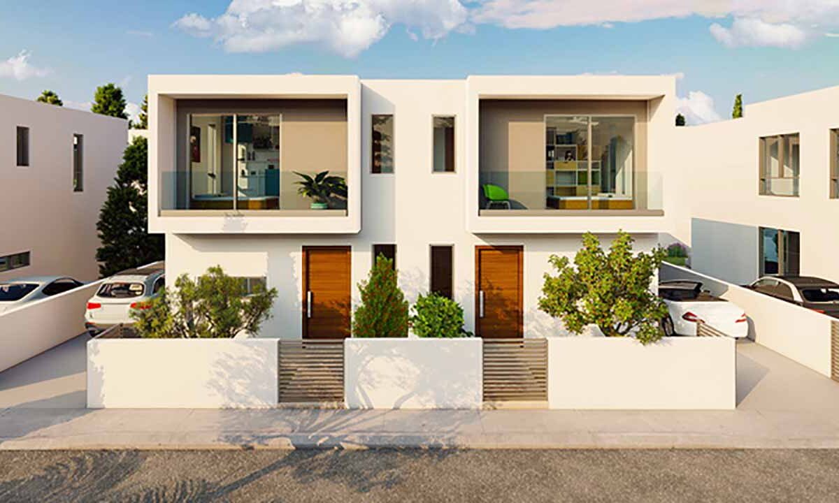 3 Bedroom Semi Detached House in Mandria, Paphos - entrance and parking