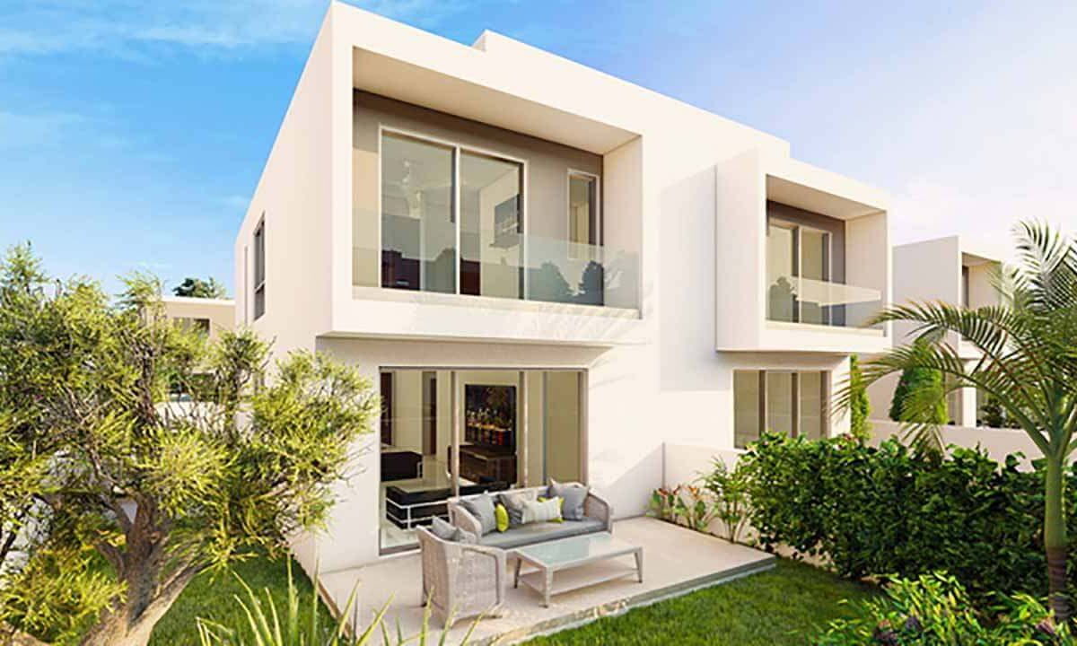 3 Bedroom Semi Detached House in Mandria, Paphos - rear terrace and garden