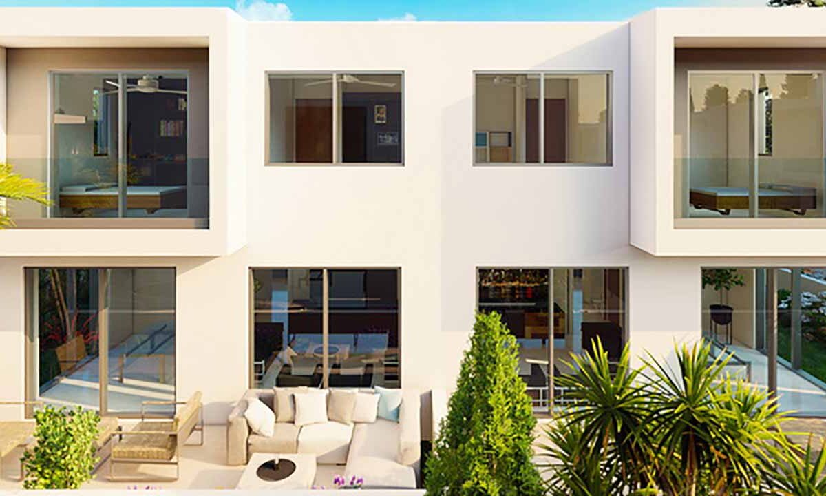 3 Bedroom Semi Detached House in Mandria, Paphos - rear elevation