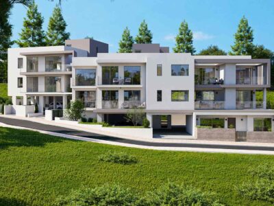 Render of the boutique apartment development in Mesogi Paphos