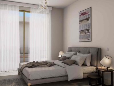 Interior render of the bedroom