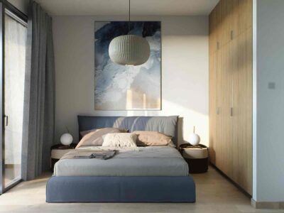Bedroom render of 3 Bedroom Apartment in Paphos