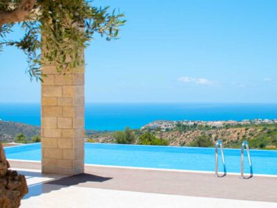 3 Bedroom Villa near Kouklia Paphos – representative pool terrace with sea views