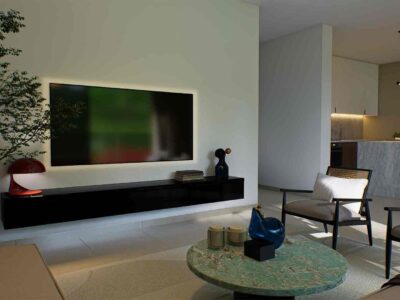 3 Bedroom Apartment in Prodromi Polis – interior render of the living and dining area