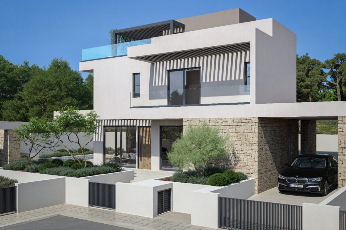 4 Bedroom villa with private pool in Lower Chloraka, Paphos (render)