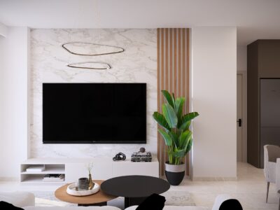 Render of a 1 Bedroom Apartment interior in Geroskipou, Paphos